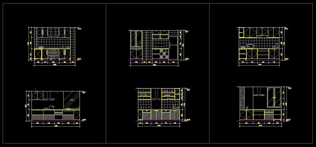 ★廚房設計Autocad模板 廚具配置 廚房風水設計 廚房收納 中島台 廚房廚具