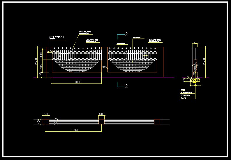 ★圍牆欄杆鐵藝鍛造設計Autocad模板 歐式古典鐵藝鍛造設計 鐵藝鍛造設計圖 鐵藝鍛造設計元素