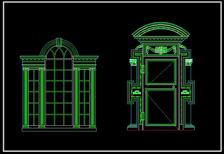 ★歐式古典設計Autocad模板 歐式古典造型設計 歐式古典窗花圖 歐式古典元素
